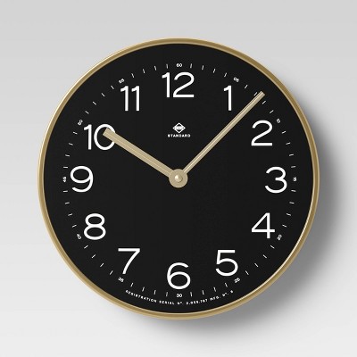 16" Metal Wall Clock Black - Threshold™