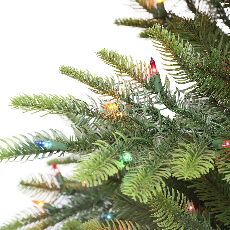 Puleo 4.5&#39; Pre-Lit Aspen Fir Artificial Christmas Tree Multicolor Lights, 4 of 5