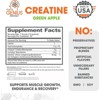 Genius Creatine Green Apple – Micronized Creatine Monohydrate for Strength, Energy & Brain – Naturally Flavored – 195g - 2 of 4