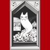 Junior's Design By Humans Ghost cat the Keeper of the Crypt By runcatrun T-Shirt - 2 of 2