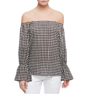 Sanctuary Clothing Womens Check Knit Blouse - 1 of 1