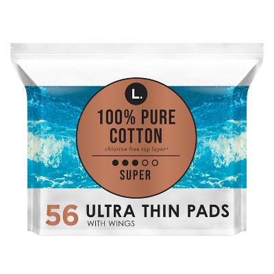 L . Pure Cotton Chlorine Free Top Layer Ultra Thin Super With