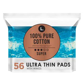 L. Organic Cotton Maxi Pads - 20ct (20 Count) : : Health &  Personal Care