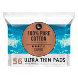 L . Organic Cotton Topsheet Ultra Thin Super Absorbency Pads