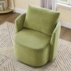 TOAOTBNBO Curved Recliner Accent Chair with 360° Swivel Base, Barrel Armchair with Soft Armrests Upholstered Mid-Century Sofa Chair - 4 of 4