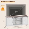 TV Stand for Televisions Up to 75 Inch with Storage Cabinets & Sliding Barn Doors - Mid Century Modern Media Console for Living Room/Bedroom - 2 of 4