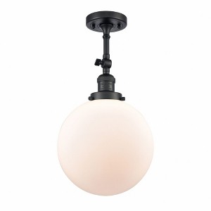 Beacon - 1 Light Semi-Flush Mount In Industrial Style-16 Inches Tall and 10 Inches Wide - 1 of 1