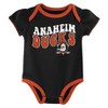 NHL Anaheim Ducks Infant Girls' 3pk Bodysuits - 4 of 4