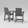 Moore 3pc POLYWOOD Patio Counter Chair Set with Connecting Table - Threshold™ - image 2 of 4