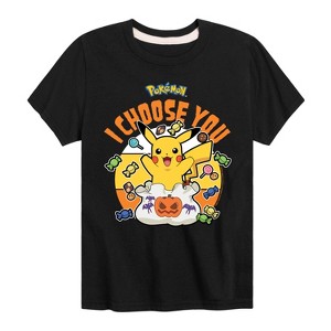 Boys' - Pokémon - Pikachu Halloween Candy I Choose You Short Sleeve Graphic T-Shirt - 1 of 4
