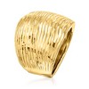 Ross-Simons Italian 14kt Yellow Gold Diamond-Cut Dome Ring - 3 of 4