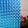 Home Mart Goods Blue 3D Geometric Vinyl Shower Curtain Liner Waterproof - 3 of 4