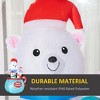 Whisen 5ft Christmas Inflatables Outdoor Decorations Blessed Polar Bear and Penguins in the Cup, Blow-Up LED - Blue - 4 of 4
