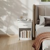HOMLUX Modern End Table Nightstand Storage Drawer Display Shelf Beside Bedroom - 3 of 4