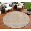 Copper And Gray Aztec Washable Indoor Outdoor Area Rug - 2 of 4