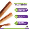 Mars Wellness 3 Piece Professional Acetate Comb Set - USA MADE - 3 of 4