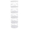 ACEPANO 62.2 in. H 5-Tier 360-Degree Rotating Vertical Circular Storage Bookcase for Bedroom or Living Room-White - 2 of 4