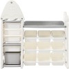 Kids Toy Storage Organizer, Toy Storage Organizer with14 Storage Bins, Large Tree Shape Design Multipurpose Storage Shelf, Storage with Roof, Toy Box - 3 of 4
