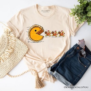 Pumpkin Pie Chasing Turkeys Funny T-Shirt, Retro Thanksgiving Fall Vibes Tee | OrnamentallyYou - 1 of 4