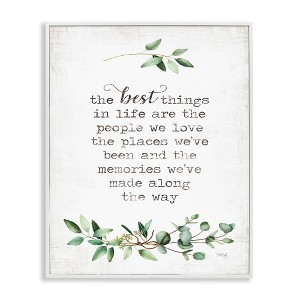 Stupell Industries Best Things In Life Sentiment Framed Giclee Art, White, 16" x 20" - 1 of 4
