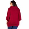 24seven Comfort Apparel Plus Size Cowl Neck Dolman Sleeve Sweater Top - 3 of 4
