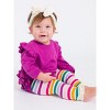 RuffleButts Baby Girls Patterned Footless Ruffle Tights - 4 of 4