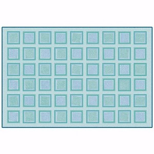 Carpets for Kids KIDSValue PLUS Squared Decorative Value Classroom Rug, Rectangle, Blue - 1 of 4