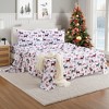 Christmas Bed Sheets, Soft Brushed Microfiber, 16" Deep Pocket Fitted Sheet, Flat Sheet and 2 Pillowcase - 4 of 4