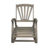 GDFStudio Dora Acacia Wood Rocking Chair with Retractable Footrest and Slatted Design(Set of 2) - 4 of 4