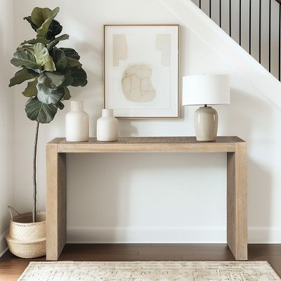 NicBex Modern Minimalist Console Table for Entryway,Rustic Wood Grain Entryway Table Foyer Tables for Hallway,Kitchen,Living Room