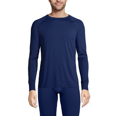 Lands' End Men's Stretch Thermaskin Long Underwear Crew Base Layer
