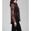 Women's Mixed Media Floral Button Front Shirt - APNY - 4 of 4