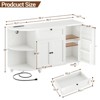 Aheaplus 55" Coffee Bar Cabinet with Adjustable Shelves and Drawers, Corner Buffet Cabinet with Wine Rack - 3 of 4