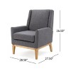 NicBex Accent Chair Mid Century Modern Fabric Armchair with Wood Legs Upholstered Single Sofa Chair for Bedroom,Living Room - 3 of 4