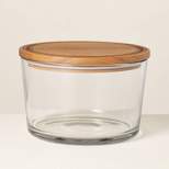 104oz Glass Serve Bowl with Wood Lid - Hearth & Hand™ with Magnolia