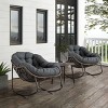 Rattan Reclining Rocking Chair,Patio Rocking Chair With Cushions Living Room-Cuddlewood - 2 of 4