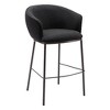 HomeRoots 30" Black And Bronze Shearling And Steel Bar Height Bar Chair - 4 of 4