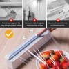 Magnetic Cling Film Dispenser With Slide Cutter Reusable Wall-mounted Wrap Dispenser For Plastic Wrap Tin Foil Wax Paper - 3 of 4