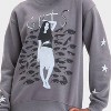 Girls' Olivia Rodrigo Oversized Fleece Crew Neck Sweatshirt - Gray - 2 of 4