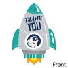 Big Dot of Happiness Blast Off to Outer Space - Shaped Thank You Cards - Rocket Ship Baby Shower Birthday Party Thank You Cards & Envelopes -Set of 12 - 3 of 4