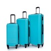 SEVOBAL Luggage 3 Piece ABS Lightweight Set with Spinner Wheels, TSA Lock, Hardshell Suitcase for Carry On, Check In in Travel, Green, 20"*11.5"*30" - 2 of 4
