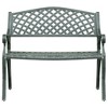 vidaXL Patio Bench 40.2" Cast Aluminum Green - 3 of 4