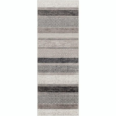 Mark & Day Sandborn Washable Woven Indoor Area Rugs Medium Gray