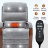 CLIHOME Power Chenille Lift Recliner Chair Dual Motor Infinite Position with Solid Wood Armrests, Heat Massage and Heavy Duty Motion Mechanism - 3 of 4