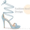 Perphy Women's Platform Stiletto Heels Lace Up Sandals - 4 of 4
