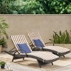 Christopher Knight Home Salem Outdoor Wicker Adjustable Chaise Lounges with Cushion (Set of 2) - 2 of 4