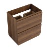 NicBex Floating Wall Mounted Bathroom Vanity without Sink,Modern Bathroom Sink Vanity with Double Drawer,30" Bathroom Sink Cabinet,Brown - 2 of 4