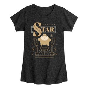 Girls' - Disney - Star Badge Fitted Short Sleeve Graphic T-Shirt - 1 of 4
