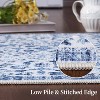 Acekool 10x13 Vintage Medallion Washable Area Rug, Extra Large Non-Slip Distressed Floral Carpet, Stain Resistant for Living Room, Bedroom, Grey - 3 of 4