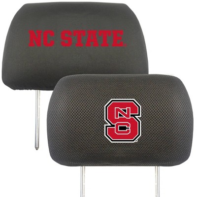 NCAA NC State Wolfpack University Embroidered Head Rest Cover Set - 2pc